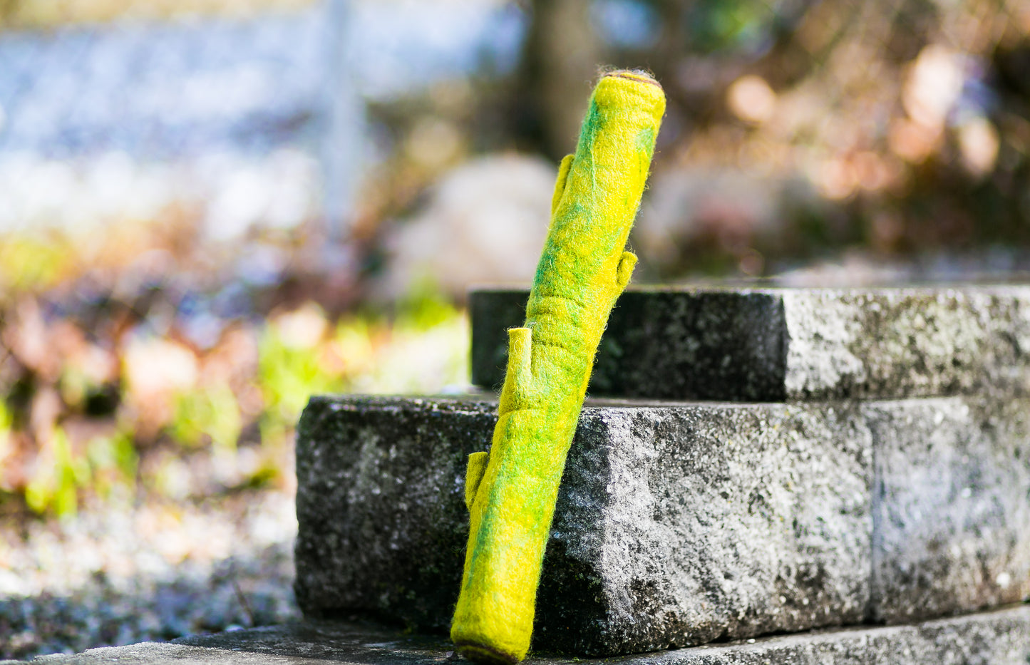 Dharma Dog Stick Toy in Green 16"