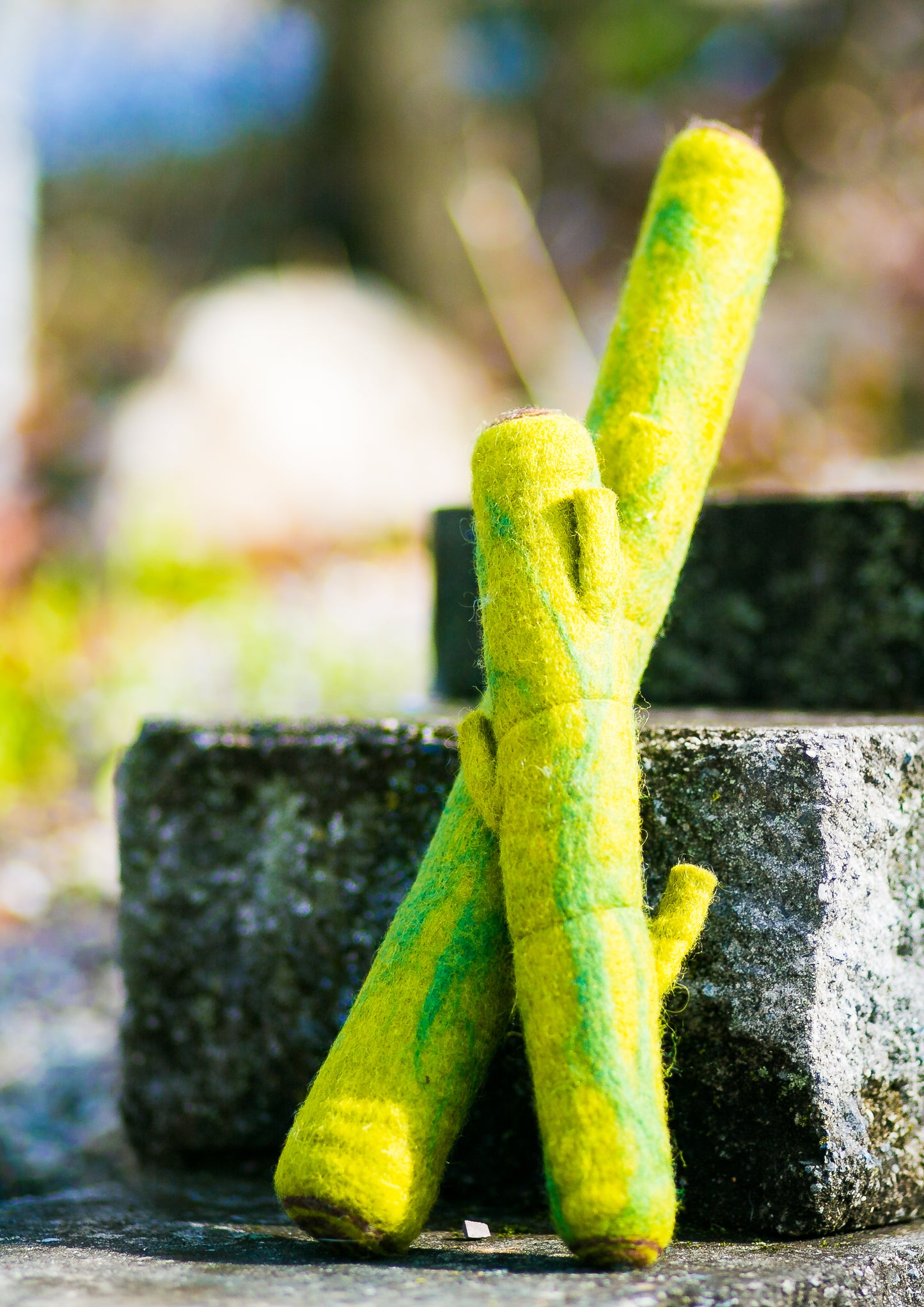 Dharma Dog Stick Toy in Green 10"