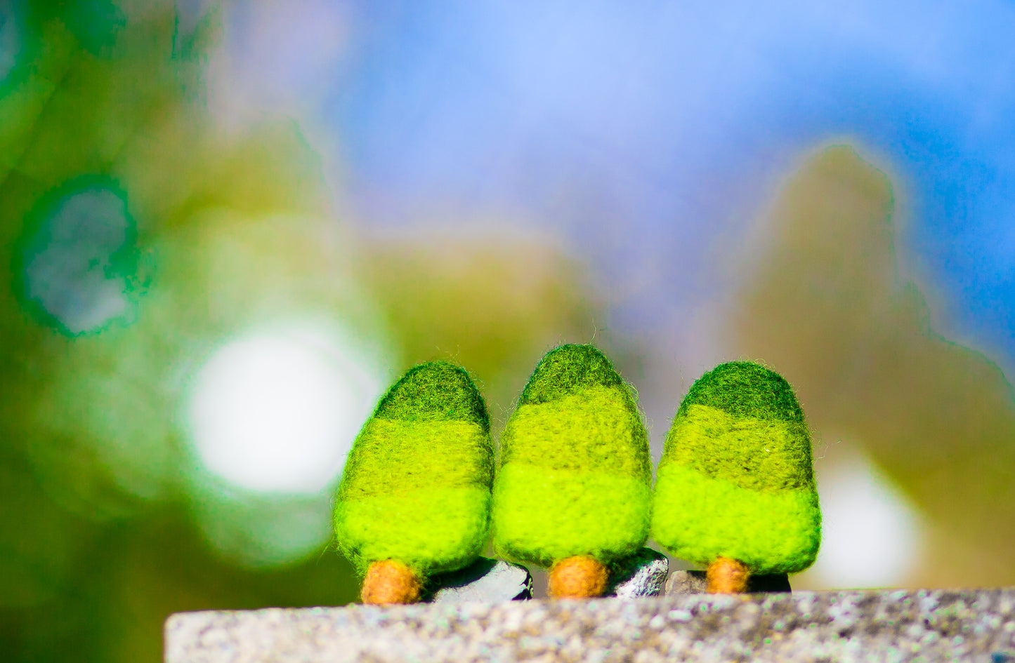 Felted Wool Evergreen Pine Tree Cat Toy - With or Without Catnip