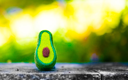 Felted Wool Avocado Cat Toy - With or Without Catnip