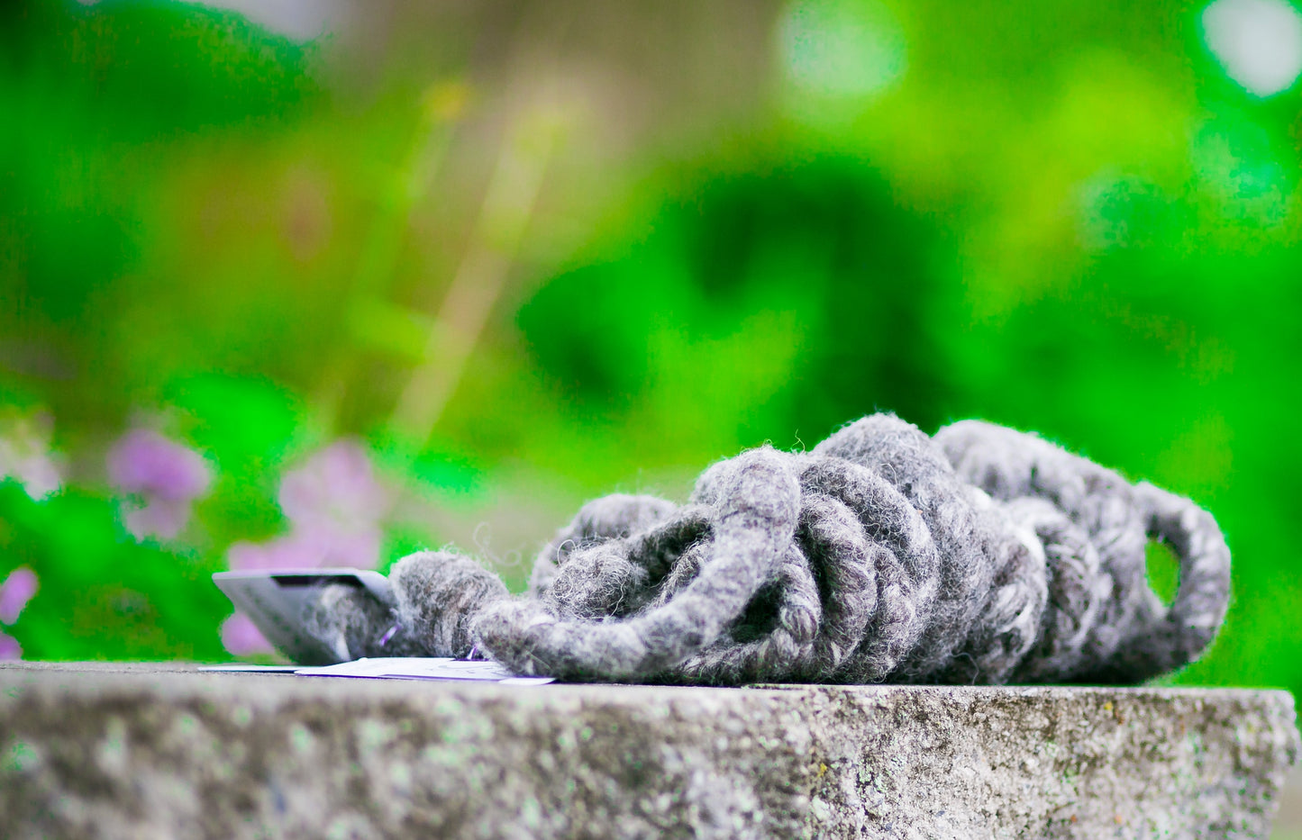 Original Woolly Tug Felted Dog/Cat Toy in Natural Jacob Wool Black White Gray Wool DYE FREE #J15B