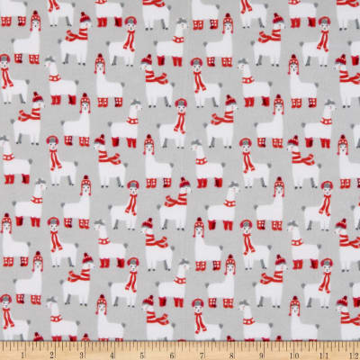 Flannel Kitty Nip Kicker Catnip Toy in Bundle Buddies Llamas in Grey - 2 Sizes!