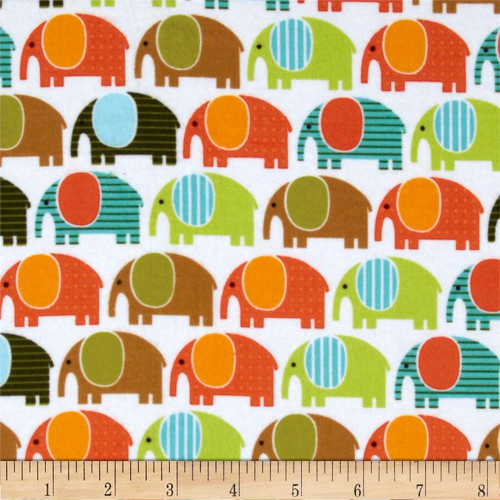 Flannel Mini Kitty Nip Kicker Catnip Toy in Orange Wild Elephants