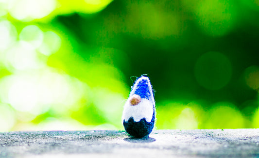 Felted Wool Gnome Cat Toy in Blue - With or Without Catnip
