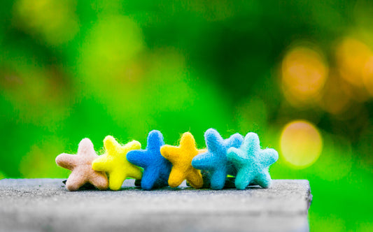 Felted Stars Catnip Cat Toy Trio Beach Collection