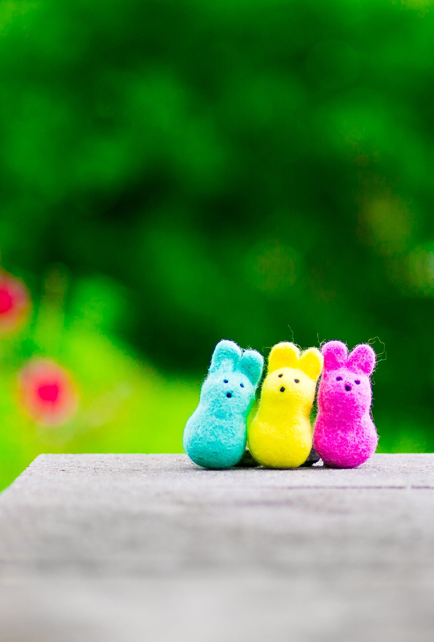 Felted Wool Bunny Cat Toy in Yellow - With or Without Catnip