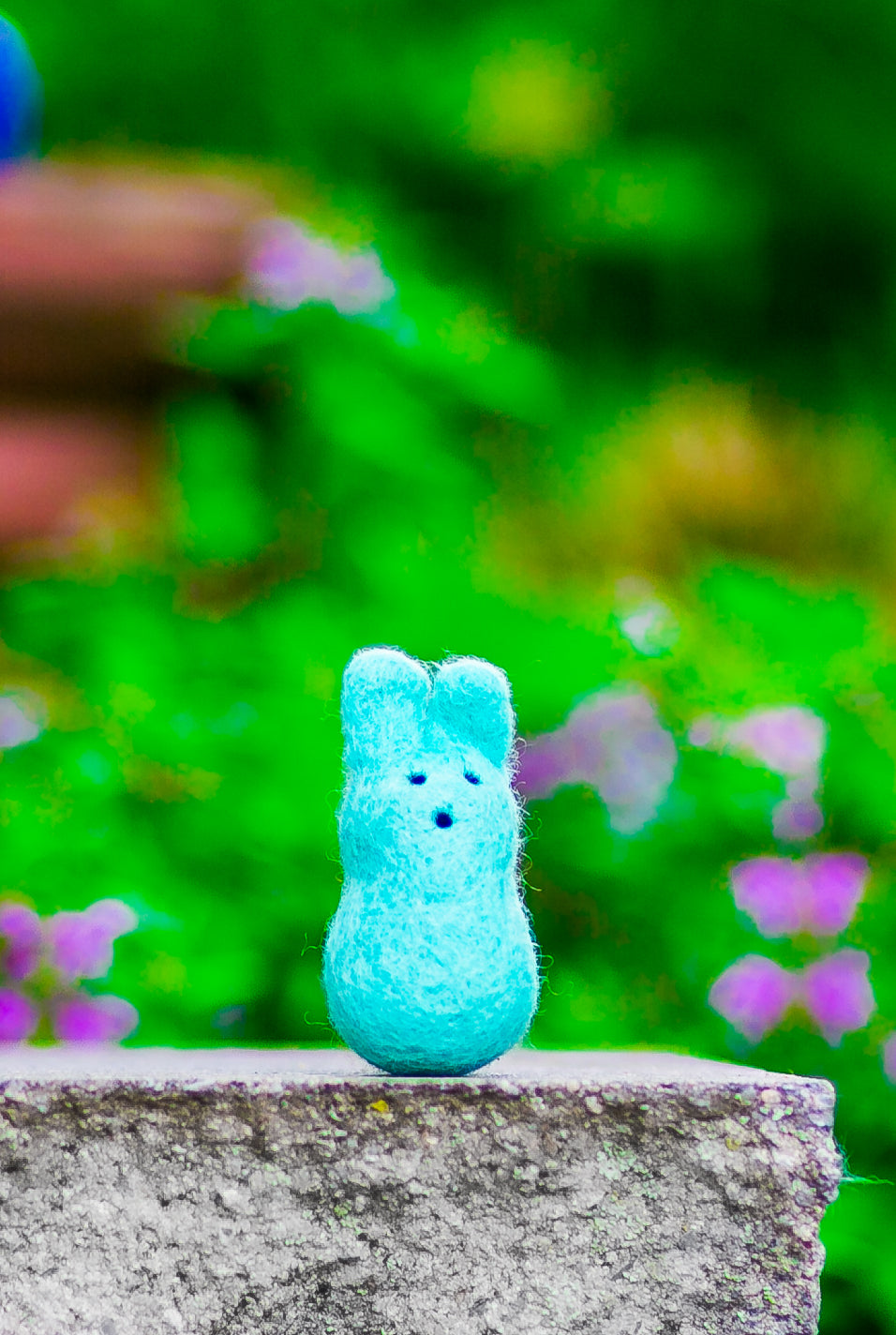 Felted Wool Bunny Cat Toy in Swan - With or Without Catnip