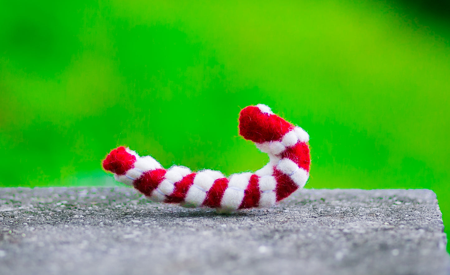 Karma Cat Felted Wool Candy Cane Christmas Cat Toy