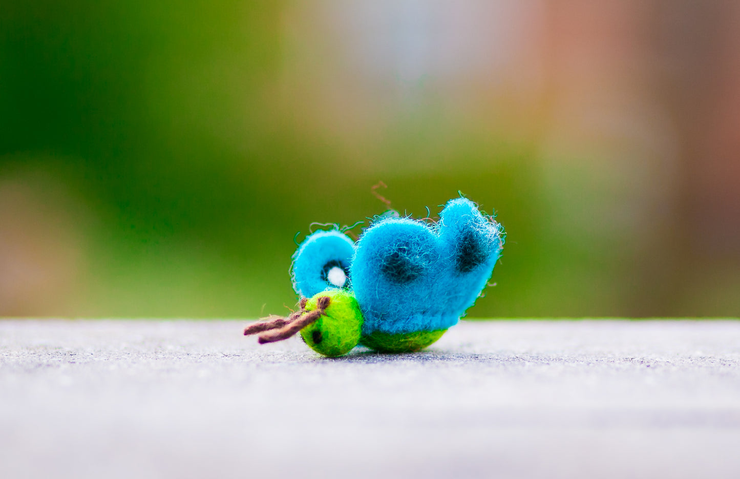 Karma Cat Backyard Friends Felted Butterfly in Green