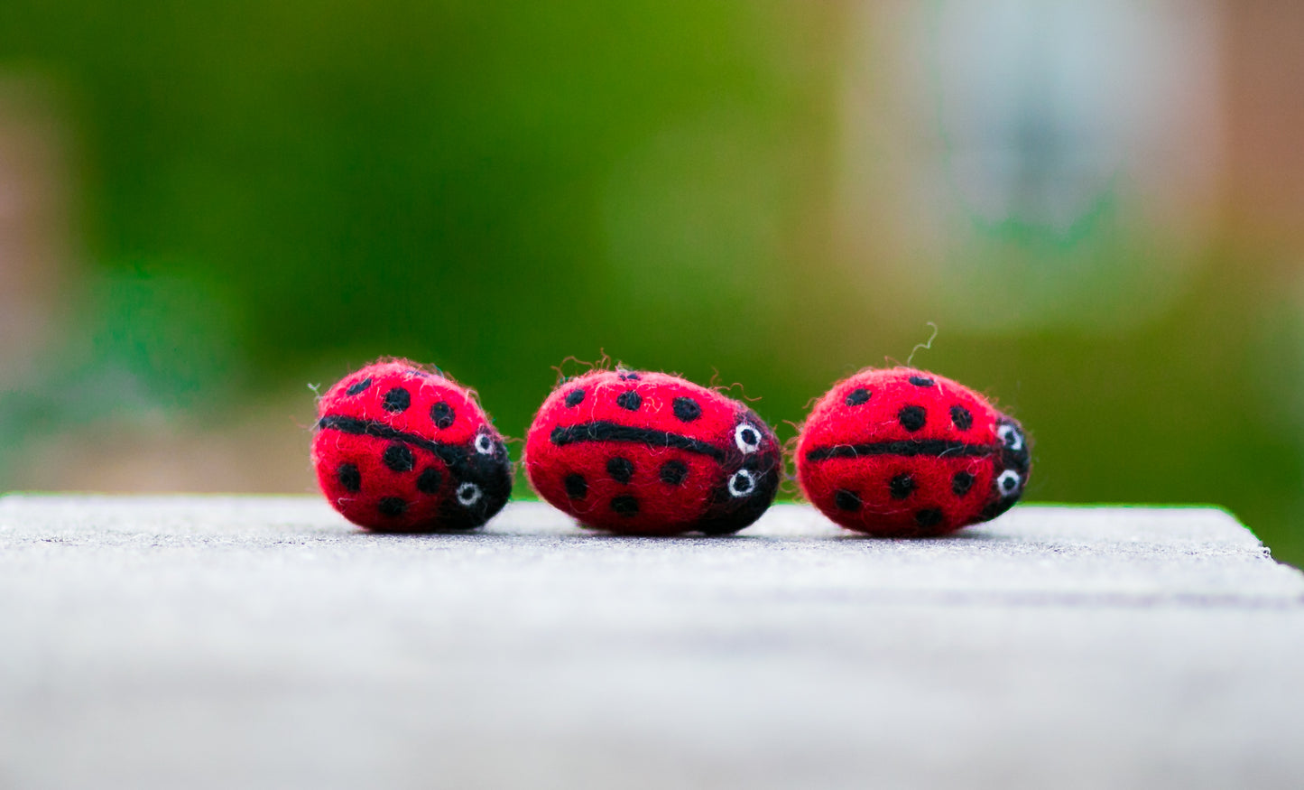 Karma Cat Backyard Friends Felted Ladybug