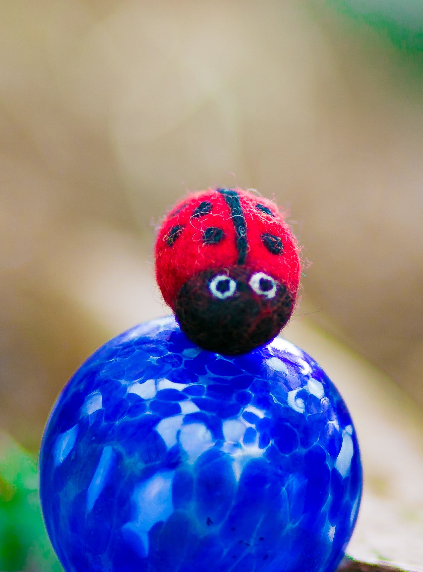 Karma Cat Backyard Friends Felted Ladybug