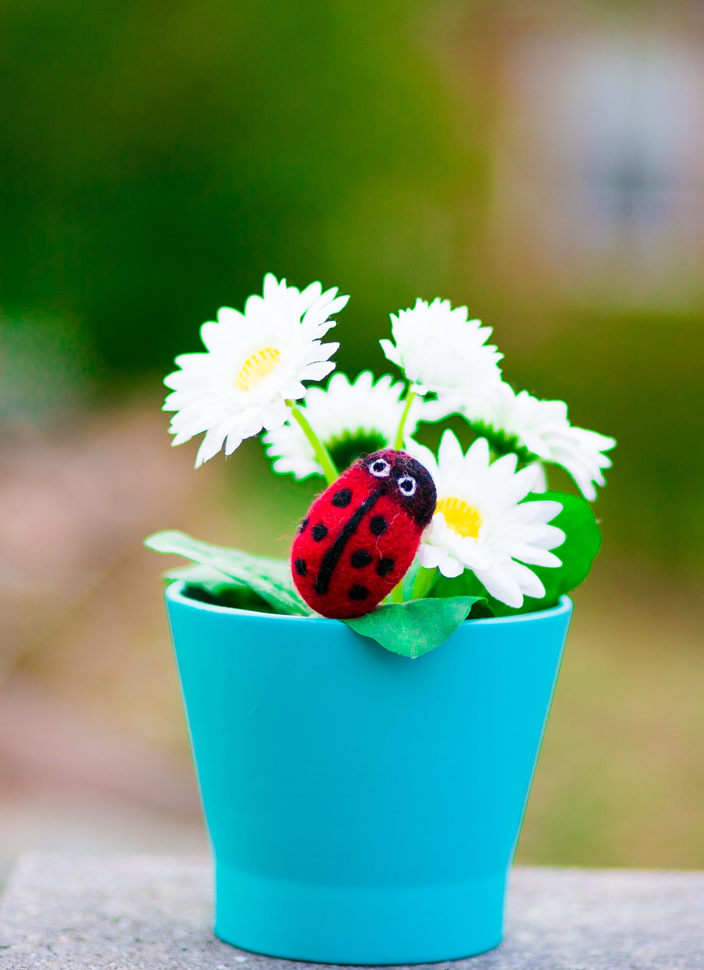 Karma Cat Backyard Friends Felted Ladybug