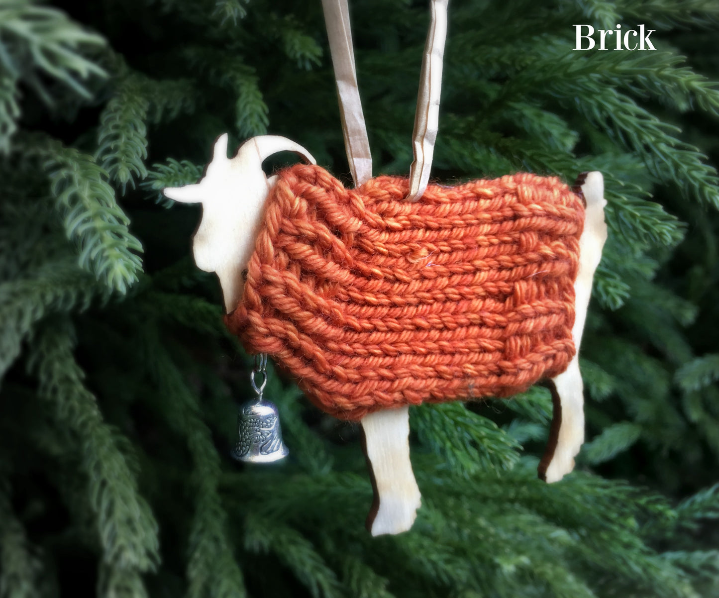 Holiday Decorations Ornaments Goats in Handknit Sweaters