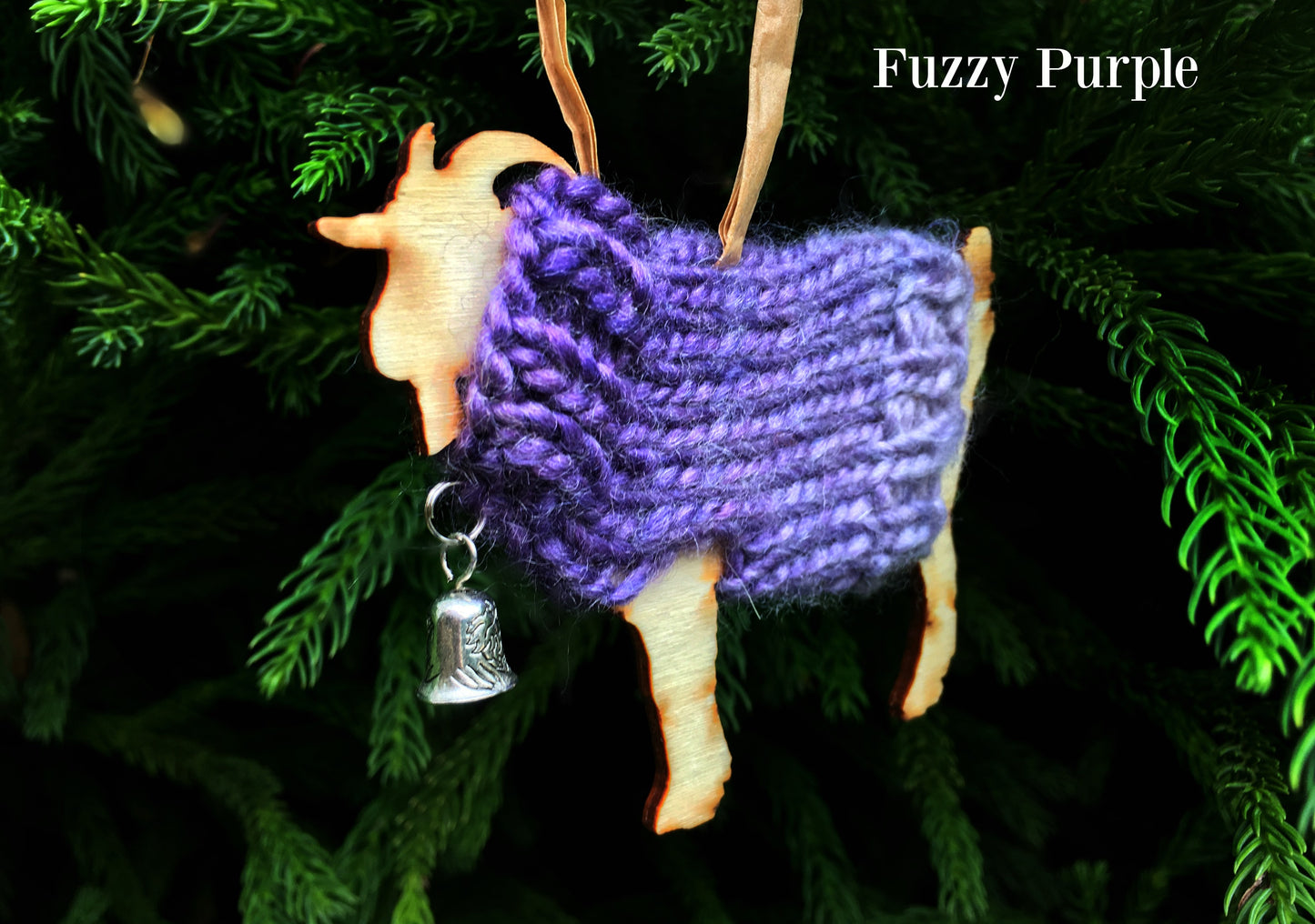 Holiday Decorations Ornaments Goats in Handknit Sweaters