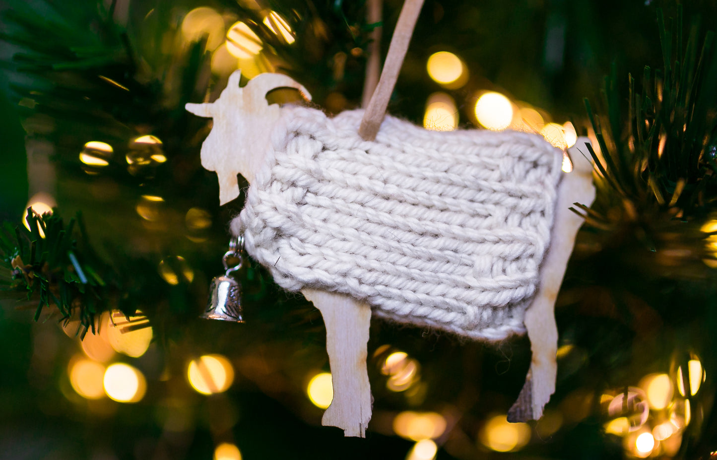 Holiday Decorations Ornaments Goats in Handknit Sweaters