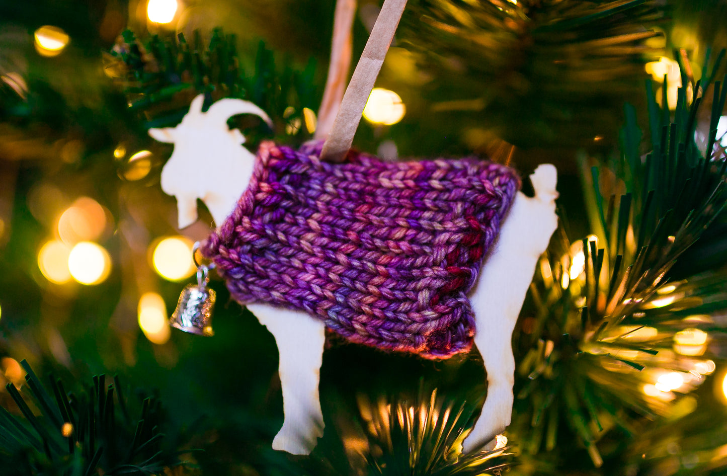 Holiday Decorations Ornaments Goats in Handknit Sweaters