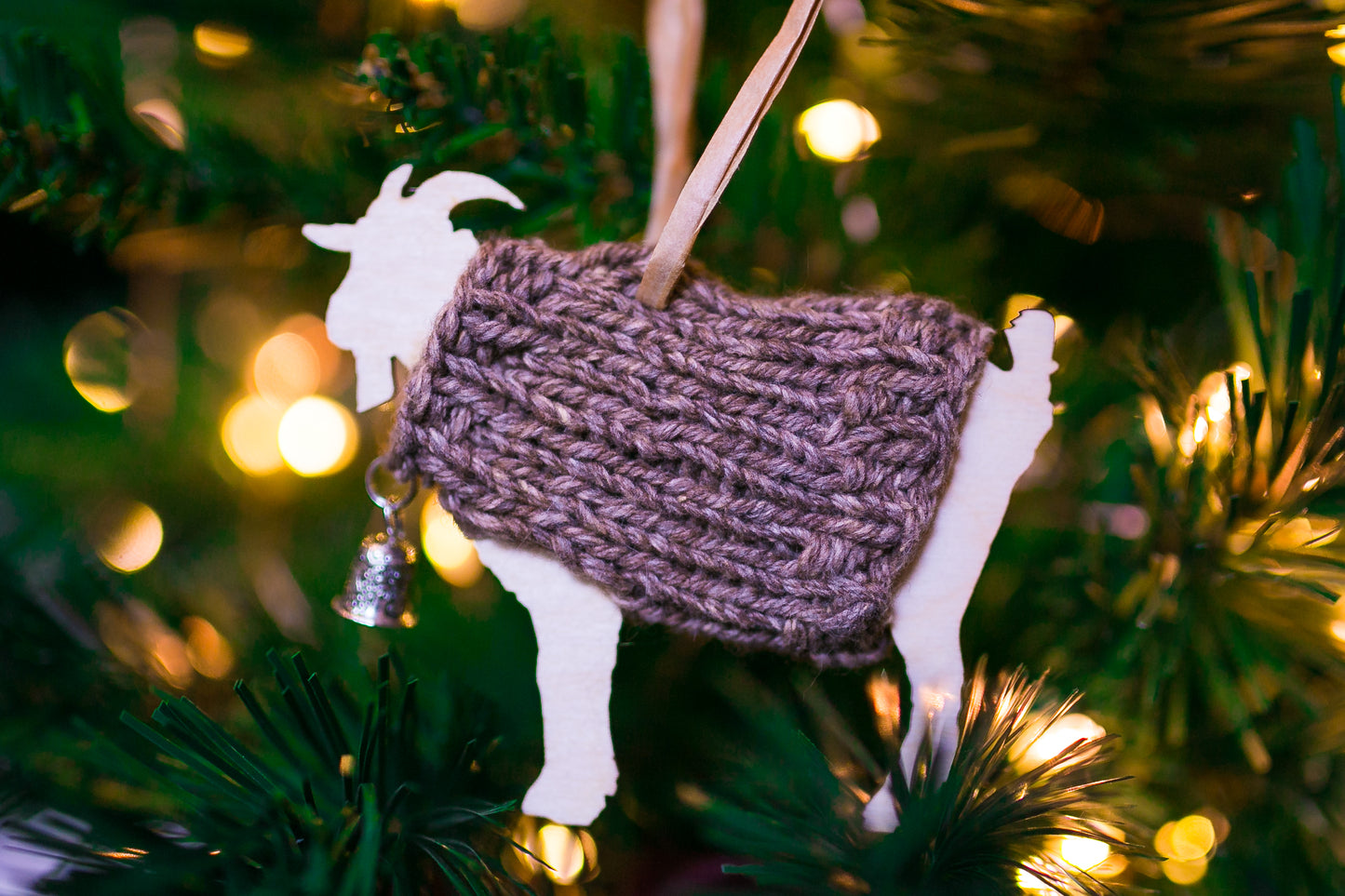 Holiday Decorations Ornaments Goats in Handknit Sweaters
