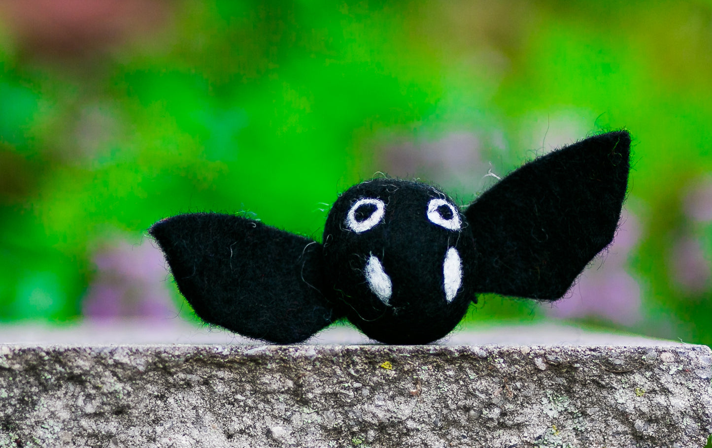 Karma Cat Felted Wool Halloween Cat Toy Bat