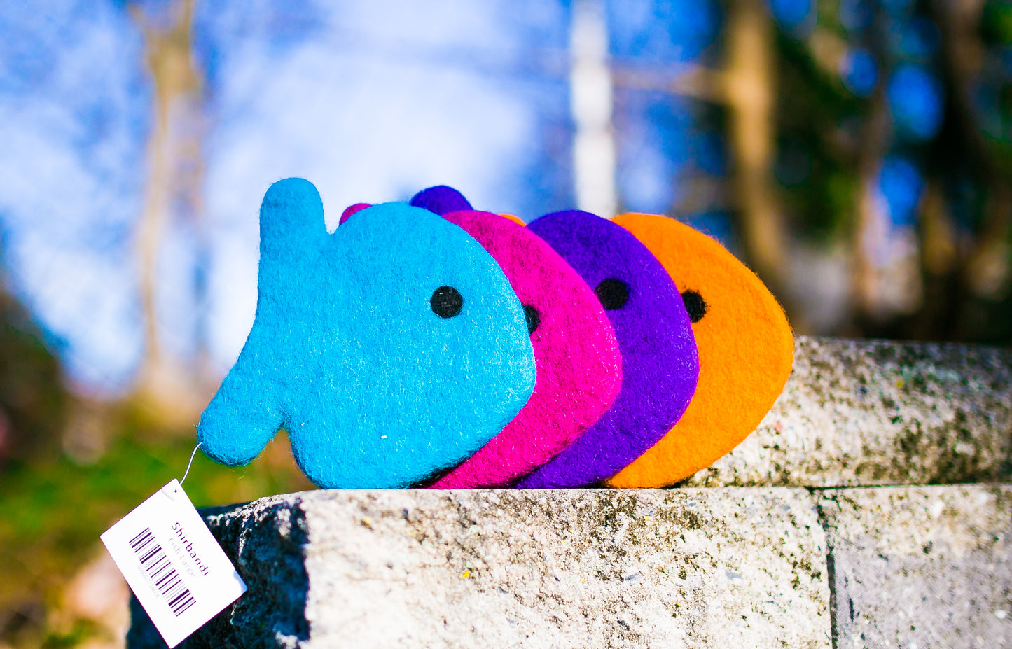 Lollycadoodle Felted Dog Toy Purple Fish