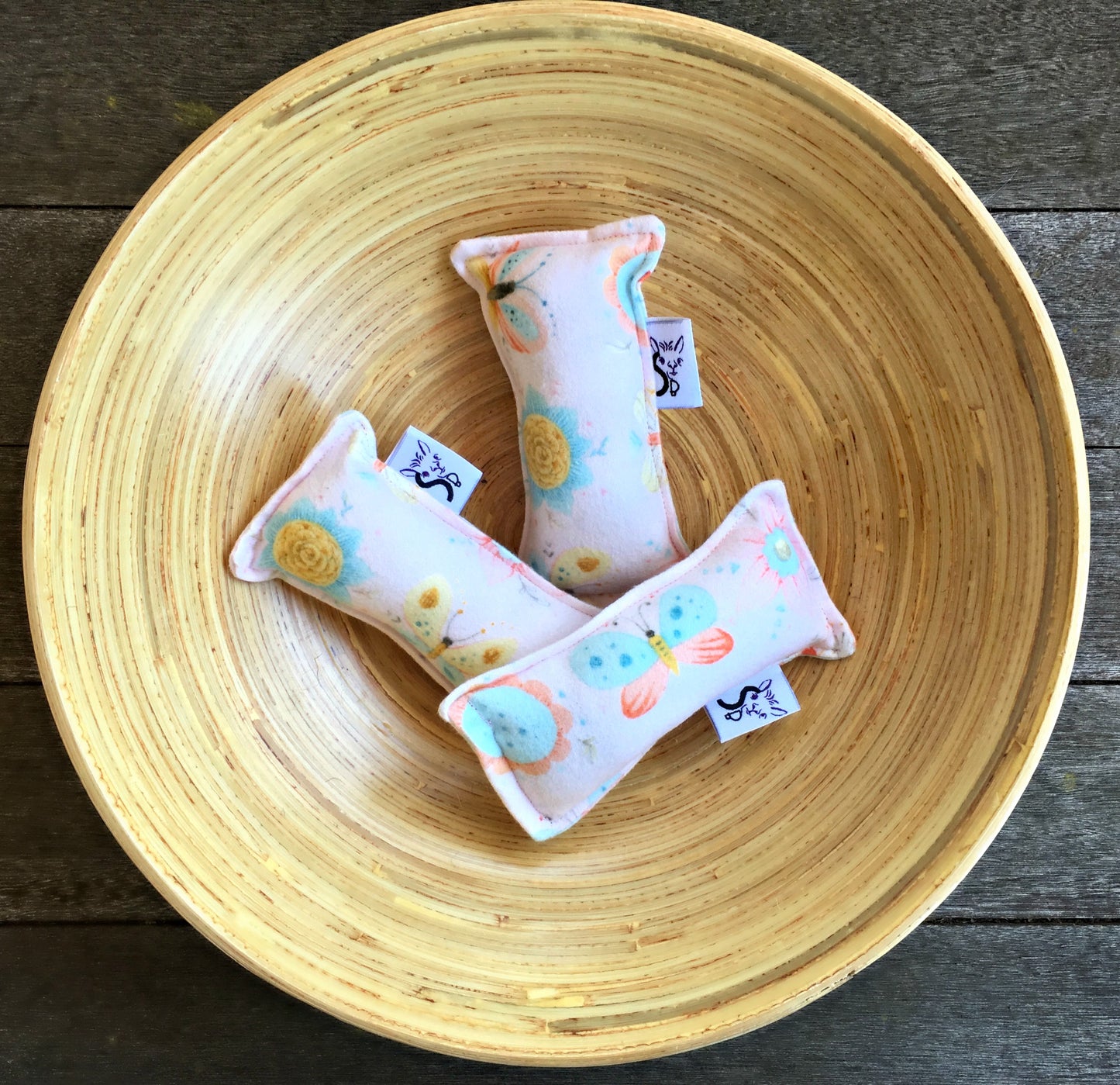 Flannel Mini Kitty Nip Kicker Catnip Toy in Pink Dreamcatcher