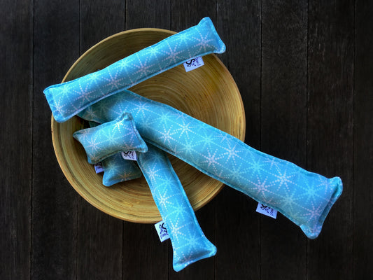 Twill Kitty Nip Kicker Catnip Cat Toy in Cass Blue Snowflakes - 3 SIZES - LAST ONES!