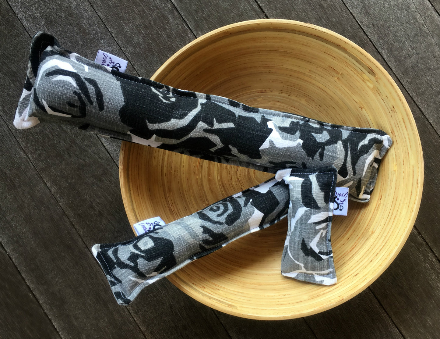 Twill Kitty Nip Kicker Catnip Cat Toy in Sable Farrah Slub Canvas - 3 SIZES!