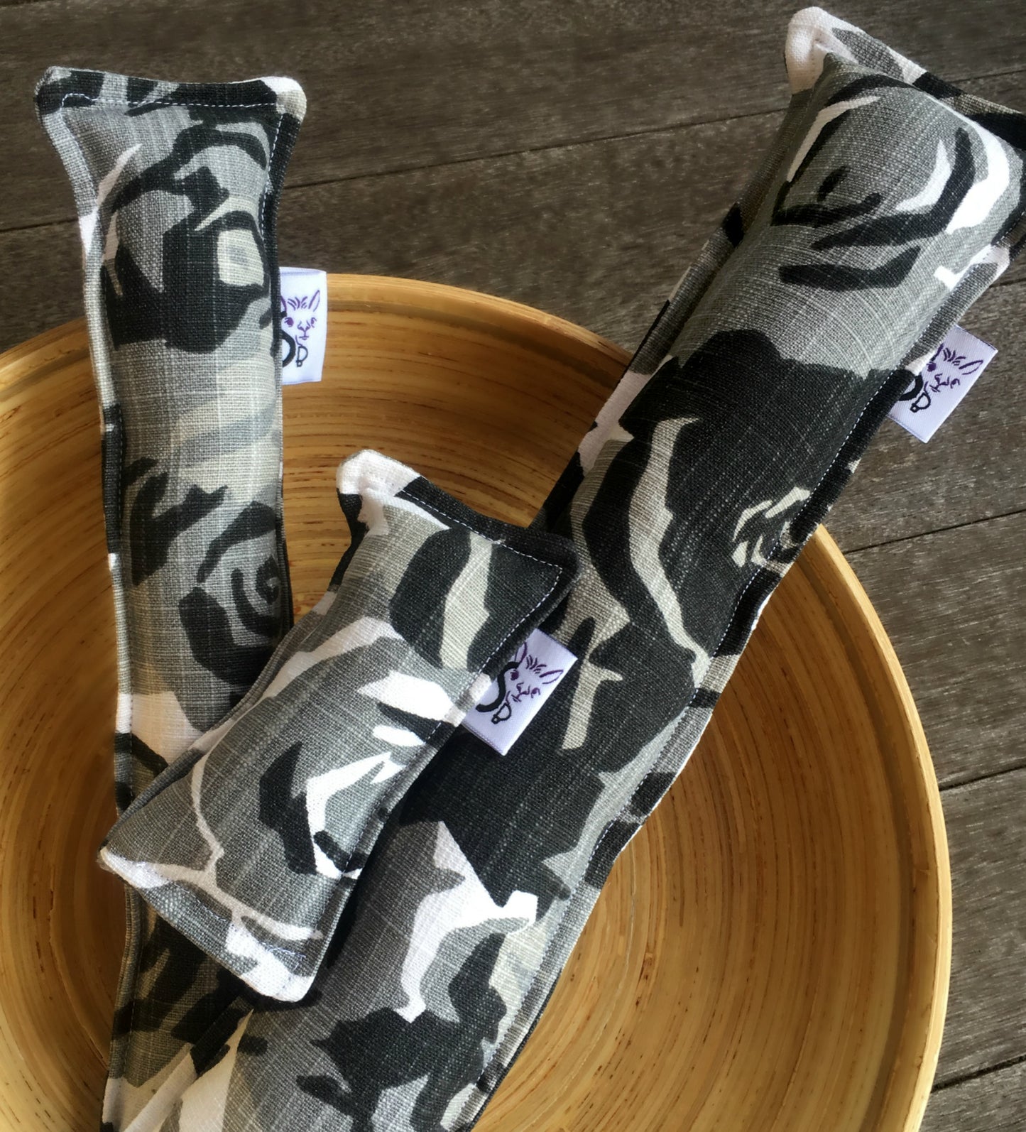 Twill Kitty Nip Kicker Catnip Cat Toy in Sable Farrah Slub Canvas - 3 SIZES!