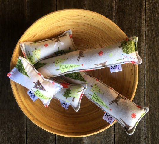 Flannel Kitty Nip Kicker Catnip Cat Toy in Taupe Merry Main - 2 Sizes - LAST ONES!