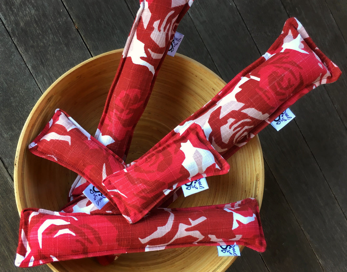 Twill Kitty Nip Kicker Catnip Cat Toy in Raspberry Farrah Slub Canvas - 3 SIZES!