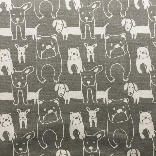 Cosmetic Bag Dog Leash Bag Wristlet Purse with Foodsafe Waterproof Lining Pedigree Dogs in Gray