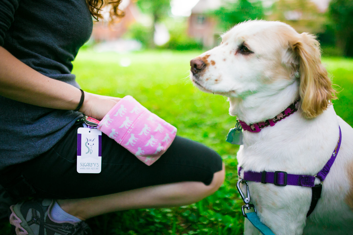 Fun Premium Treat and Pickup Bags Carry Pouch Food Safe Waterproof Lining Choice of Clasps Pink Foxes