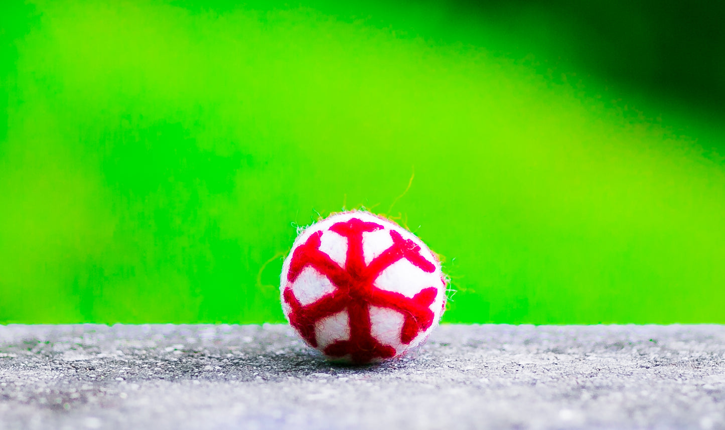 Karma Cat Felted Wool Stitched Balls Christmas Cat Toy Trio