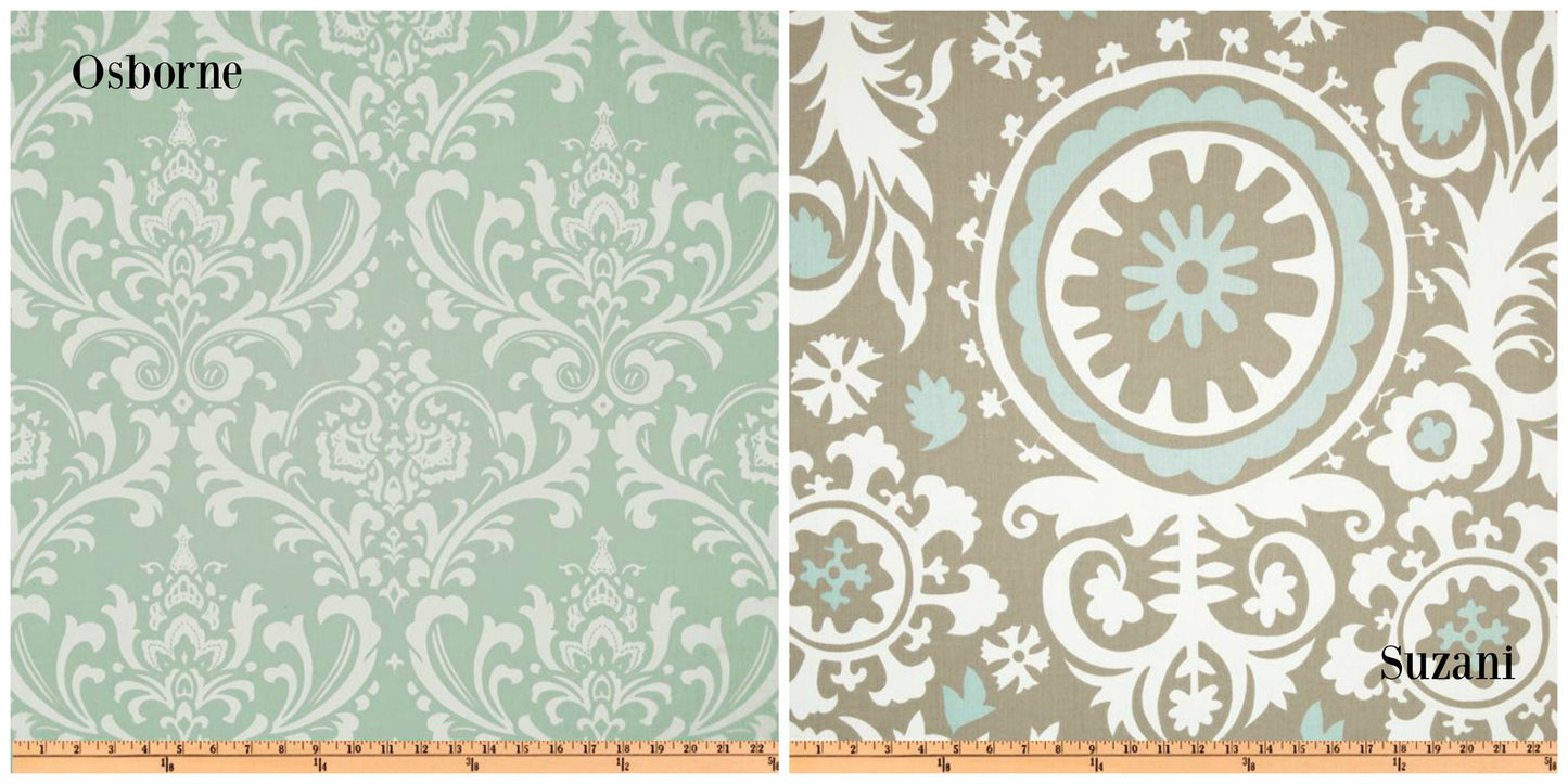 Twill Kitty Nip Kicker Catnip Toy in Powder Blue Osborne or Suzani
