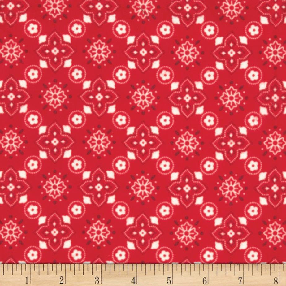 Paca Pet Pouf Pet Bed Flannel Red Sasparilla Bandanna Cover