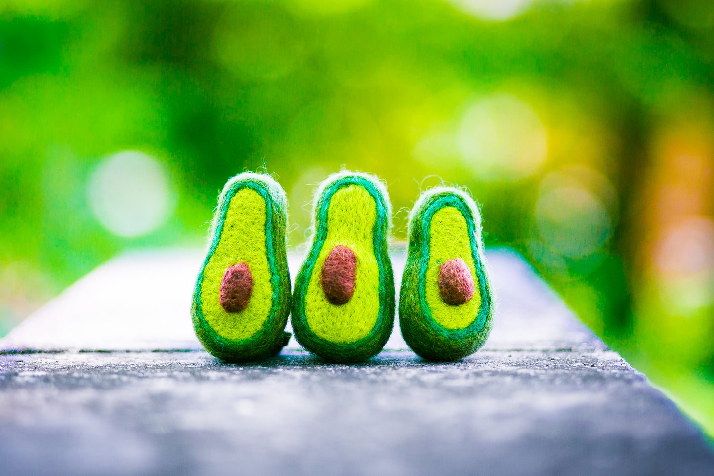 Felted Wool Avocado Cat Toy - With or Without Catnip