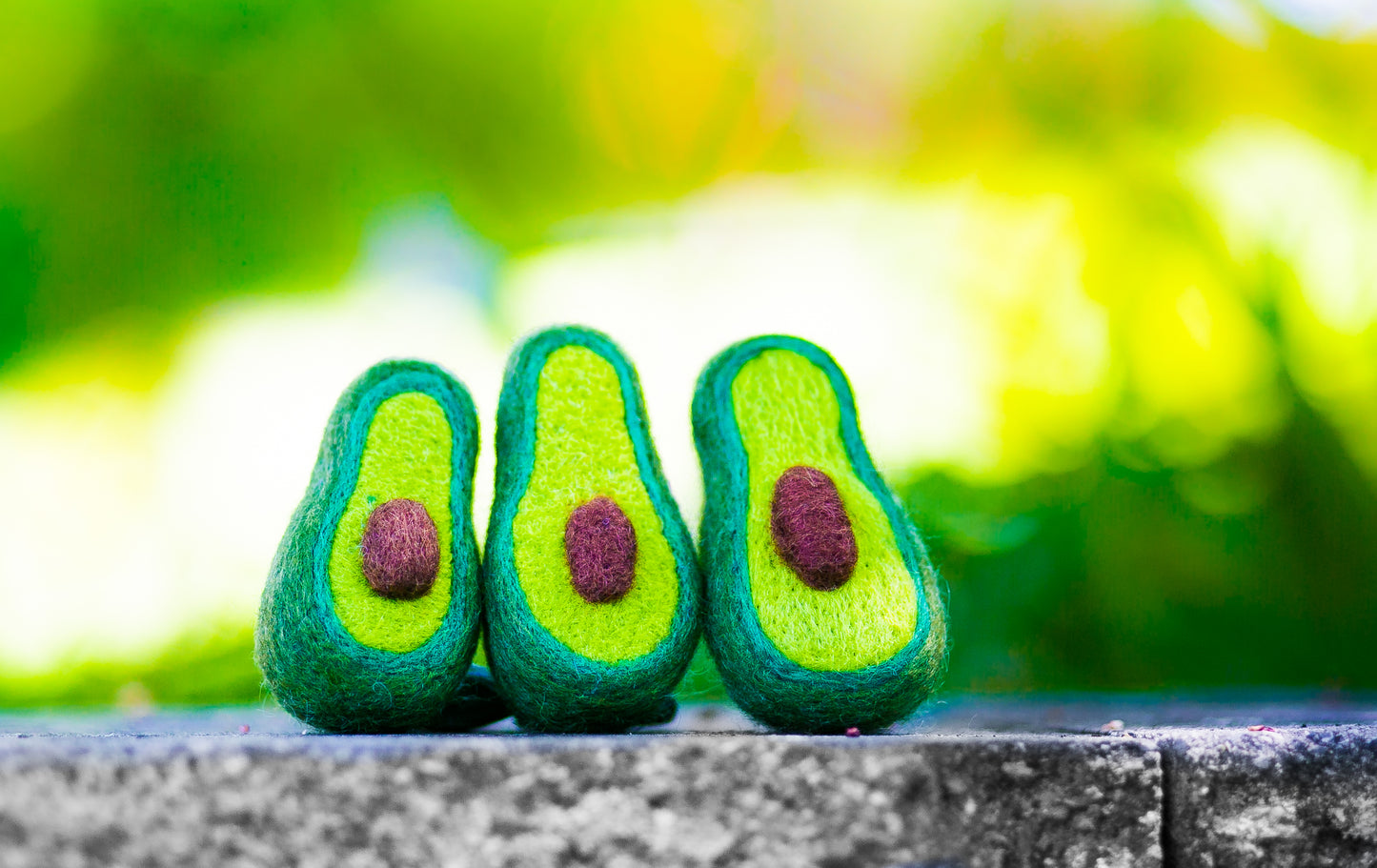 Felted Wool Avocado Cat Toy - With or Without Catnip