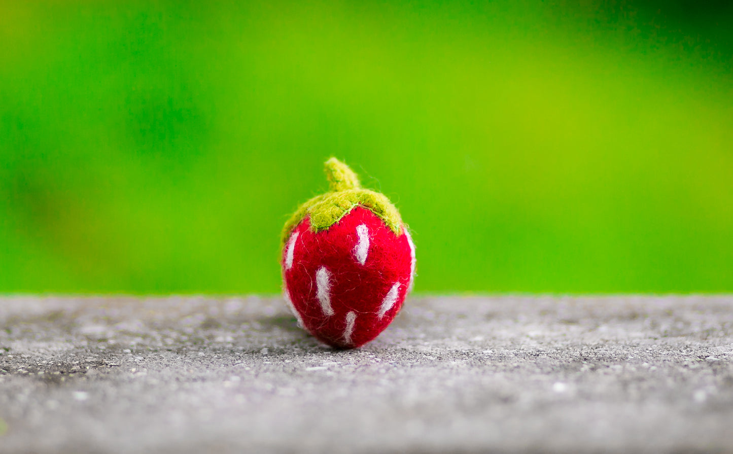 Felted Wool Strawberries Catnip Cat Toy Trio