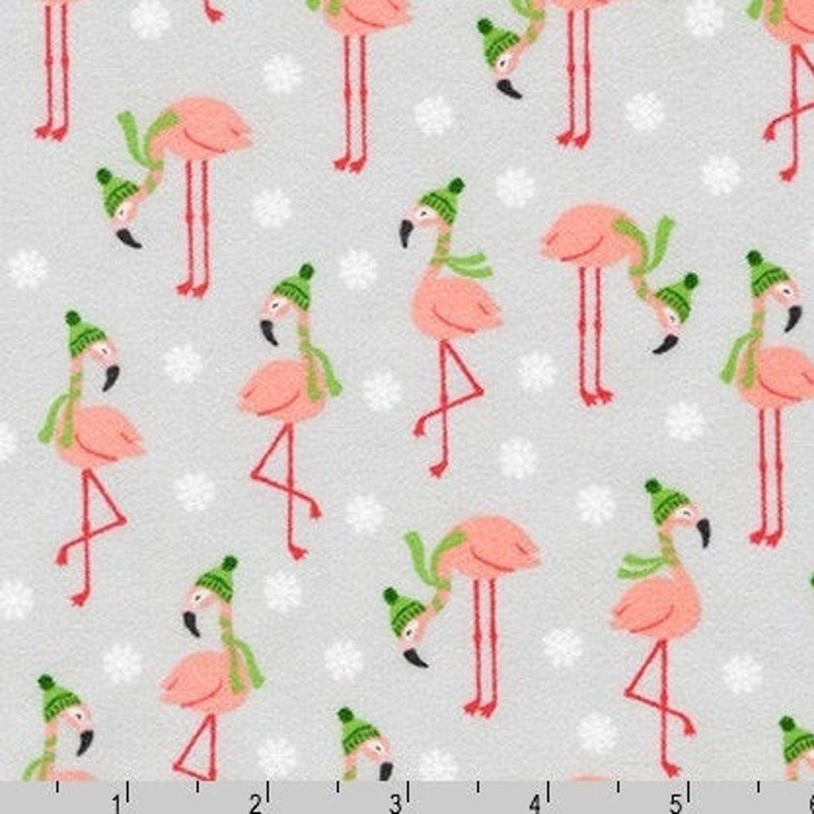 Flannel Kitty Nip Kicker Catnip Toy Bundle Buddies Flamingos in Gray - 2 Sizes!