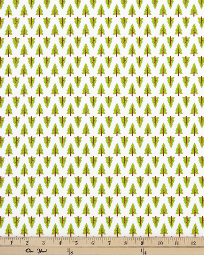 Twill Kitty Nip Kicker Catnip Cat Toy in Chartreuse & Lipstick Christmas Trees - 3 SIZES!