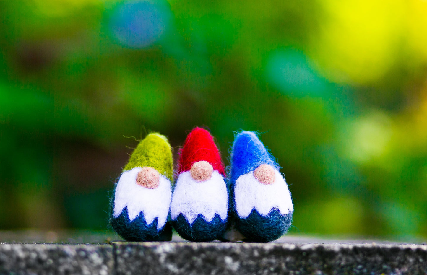 Felted Wool Gnome Cat Toy in Blue - With or Without Catnip
