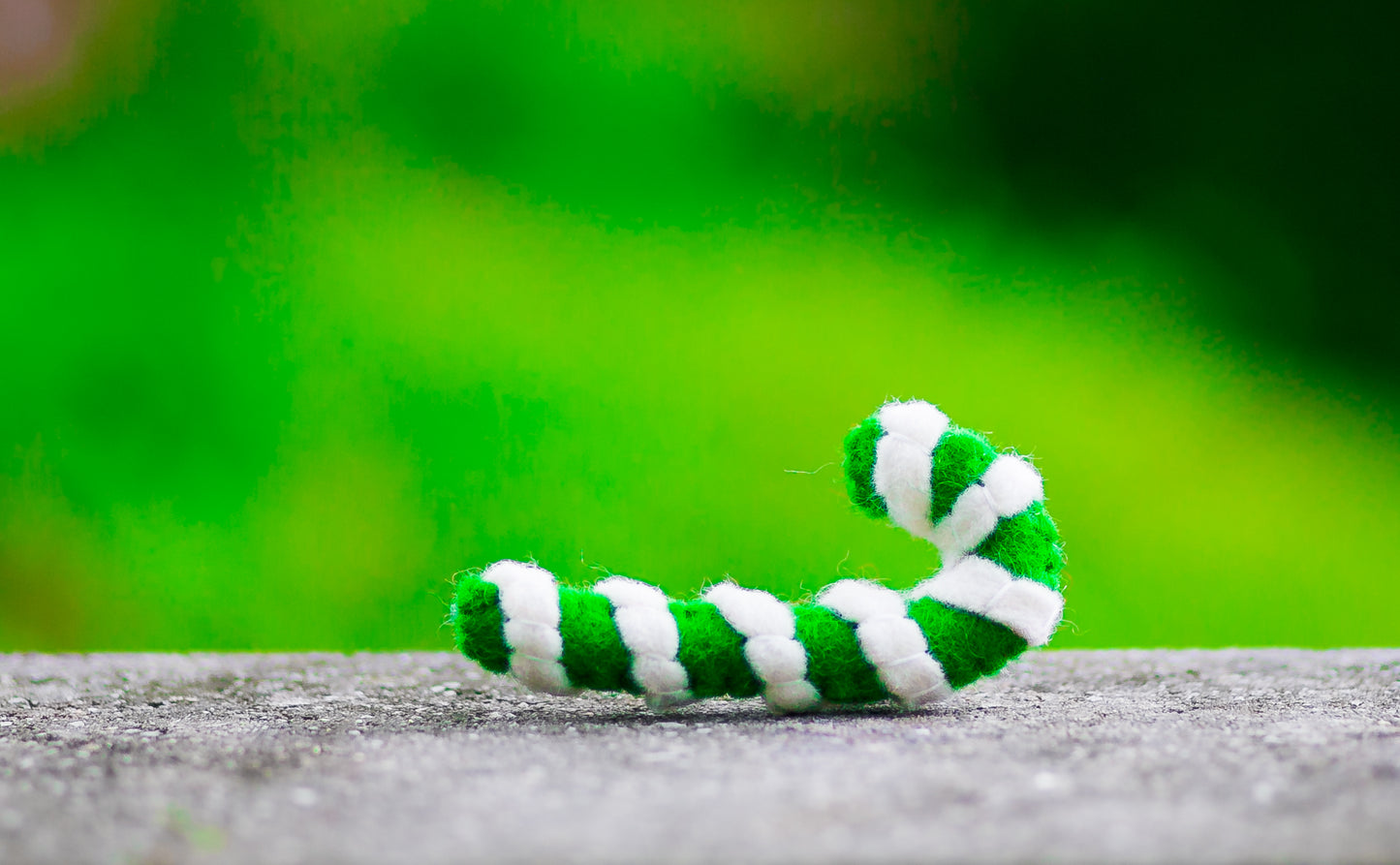Karma Cat Felted Wool Candy Cane Christmas Cat Toy