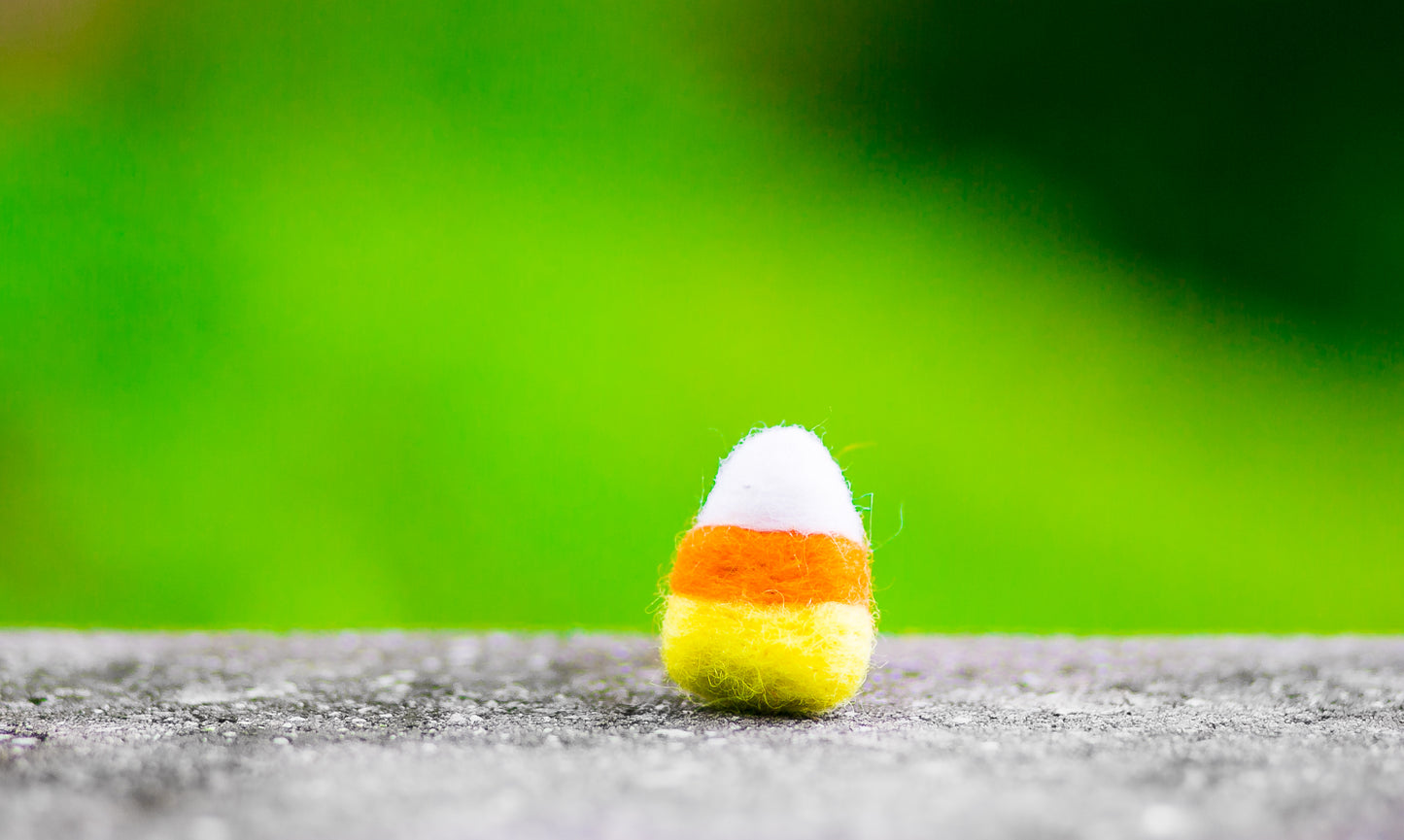 Felted Wool Halloween Candy Corn Trick or Treat Catnip Cat Toys