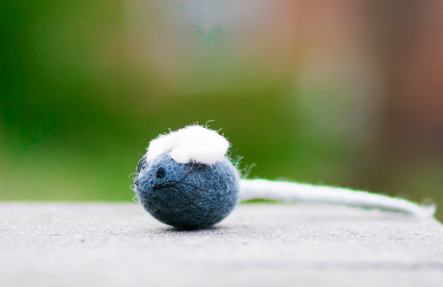 Karma Cat Backyard Friends Felted Mouse in Gray