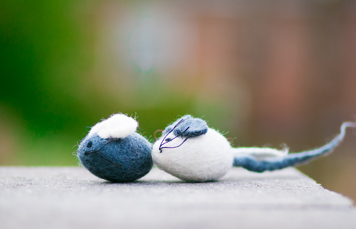 Karma Cat Backyard Friends Felted Mouse in Gray