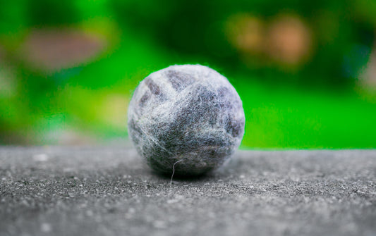 Fetch3.0!  Natural Alpaca Dog Ball in Blue Faced Leicester - DYE FREE
