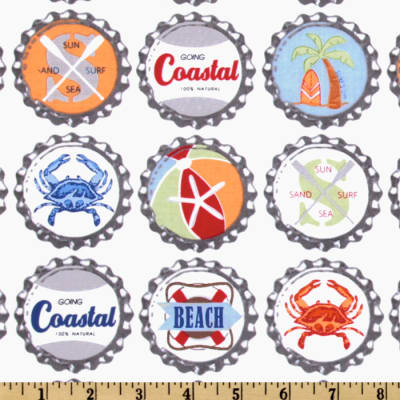 Fun Standard Treat and Pickup Bags Carry Pouch in Going Coastal Bottle Caps
