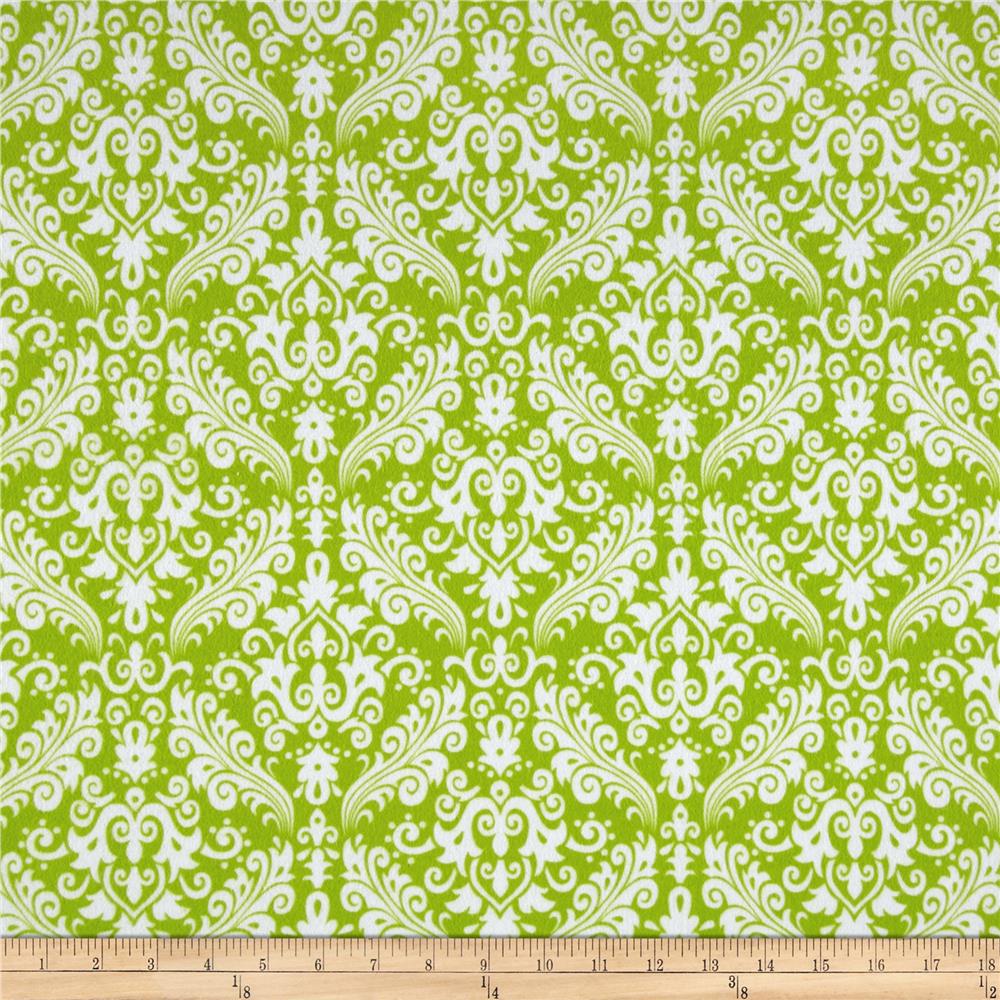 Flannel Mini Kitty Nip Kicker Catnip Toy in Lime Damask