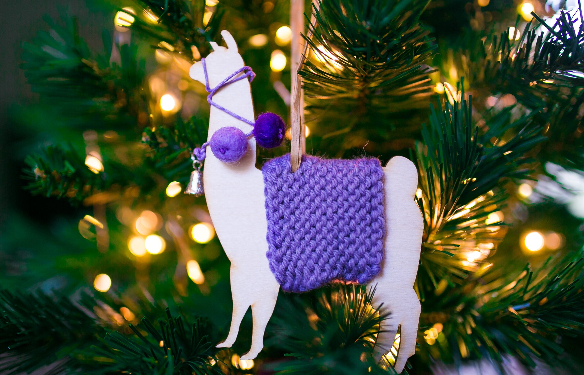Holiday Decorations Ornaments Llamas in Traditional Dress