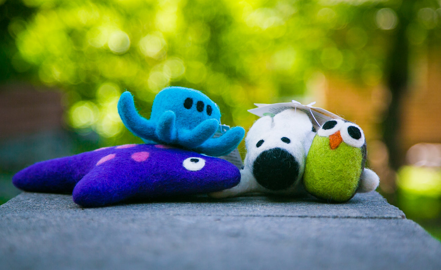 Lollycadoodle Felted Dog Toy Octopus