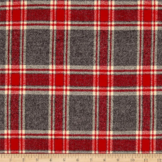Flannel Kitty Nip Kicker Catnip Toy in Mammoth Red Plaid